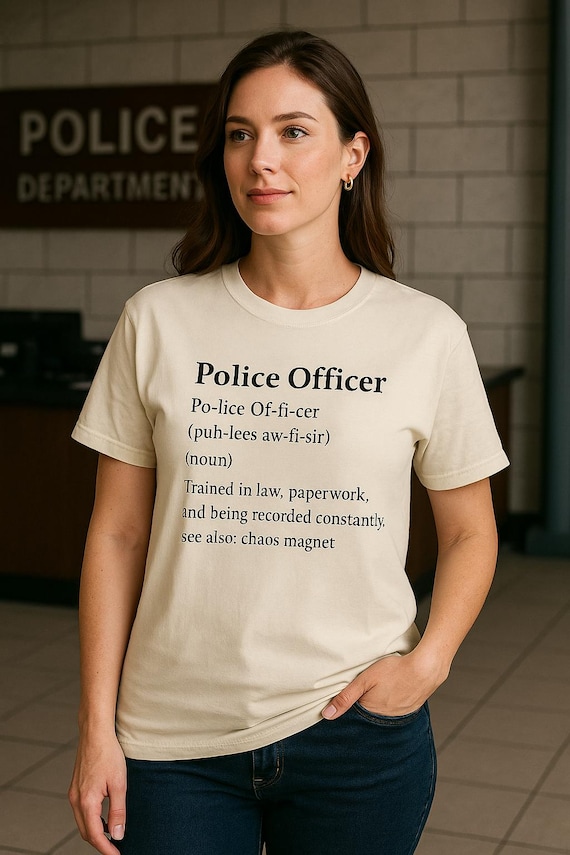 Funny Police Officer Definition Shirt: Comfort Colors Law Enforcement Gift