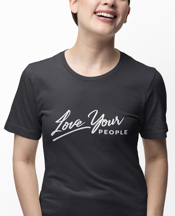 Personalized 'Love Your People' Bella+Canvas Tank Top: Inspirational Gift