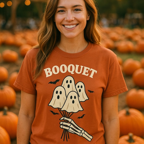 Zombie Bride T-Shirt: Spooky Ghost Bouquet Graphic Tee