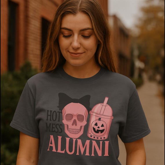 Pumpkin Spice Latte Comfort Colors T-Shirt: Skull & Bow Fall Graphic Tee