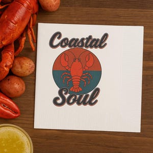 Lobster Napkins: Coastal Cowgirl Decor, Beach Party Supplies