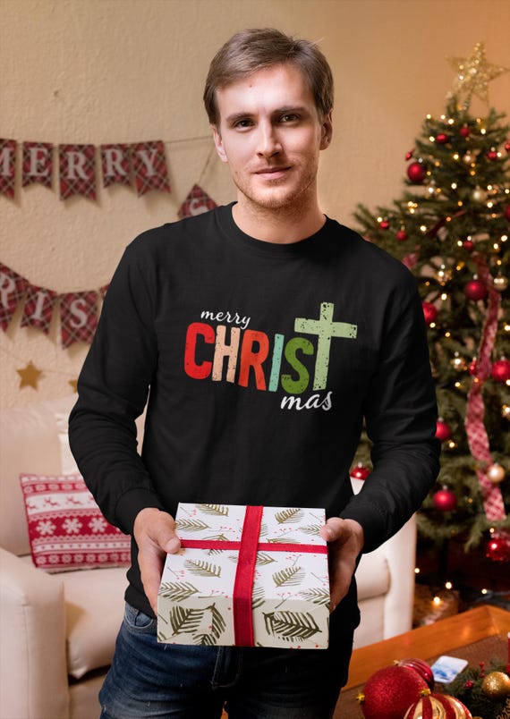 Christ-Centered Christmas Long Sleeve T-Shirt: Christian Faith Apparel