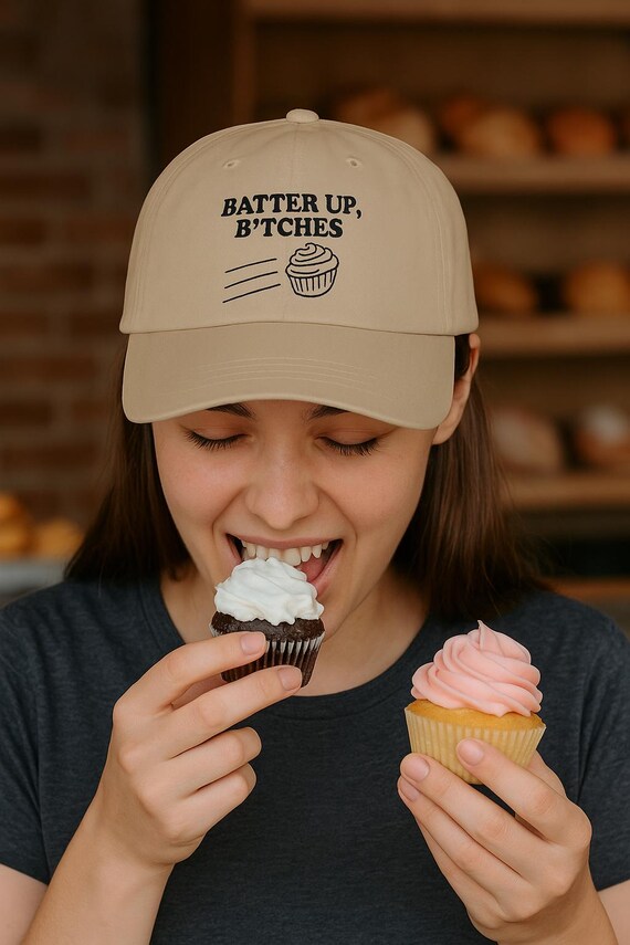 Snarky Cupcake Embroidered Hat: Funny Baker Gift