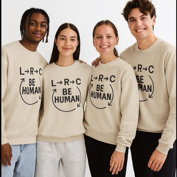 Positive Vibes Sweatshirt Unisex Be Human Inspirational  Kindness Apparel Gildan 18000 Cotton Blend