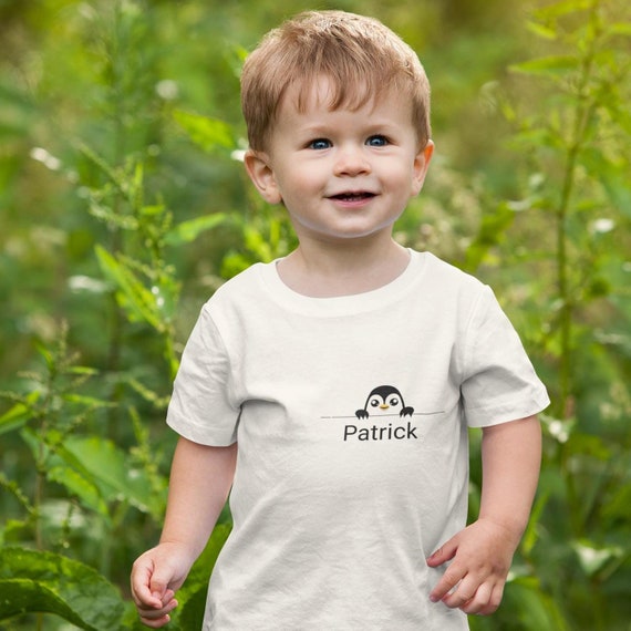 Custom Penguin Toddler Tee: Personalized Kids Shirt