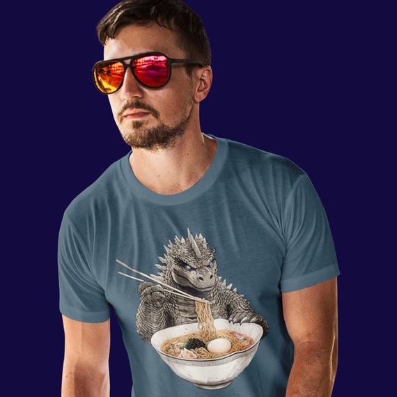 Godzilla Ramen Tee: Anime Kaiju T-Shirt