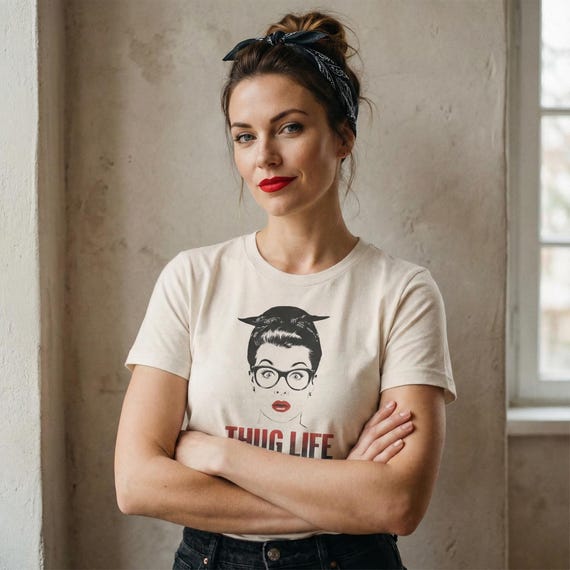 Retro Feminine Attitude Graphic T-Shirt – Funny Sarcastic Woman Tee  Bella Canvas 3001