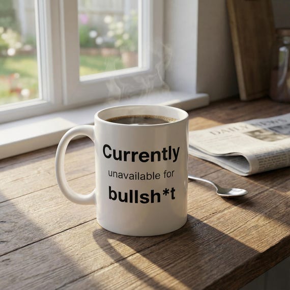 Personalized Witty Mug Bullsh*t Coffee Cup Sarcastic Gift  Novelty Humor