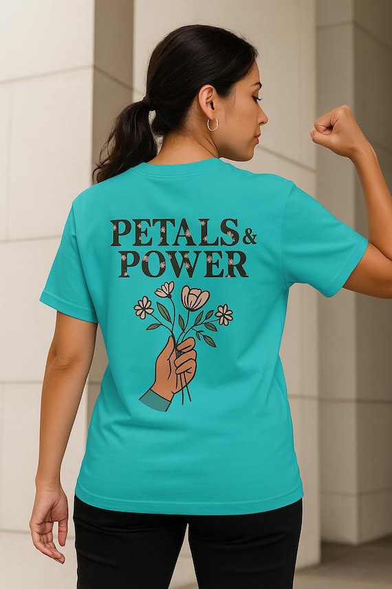 Vintage Floral Graphic Tee: Petals & Power Feminine Empowerment Shirt