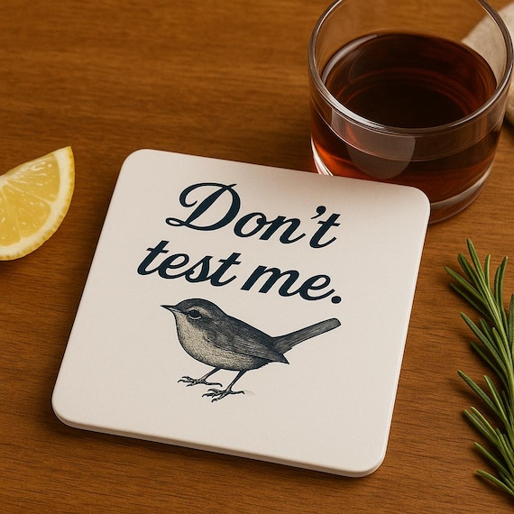 Snarky Bird Coaster Set: Funny Passive Aggressive Bar Decor