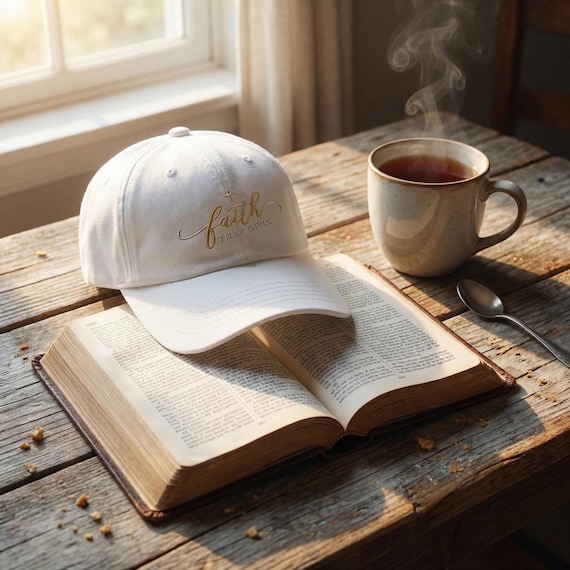 Faith That Gives Embroidered Dad Hat  Christian Baseball Cap in 6 Colors Cross Hat