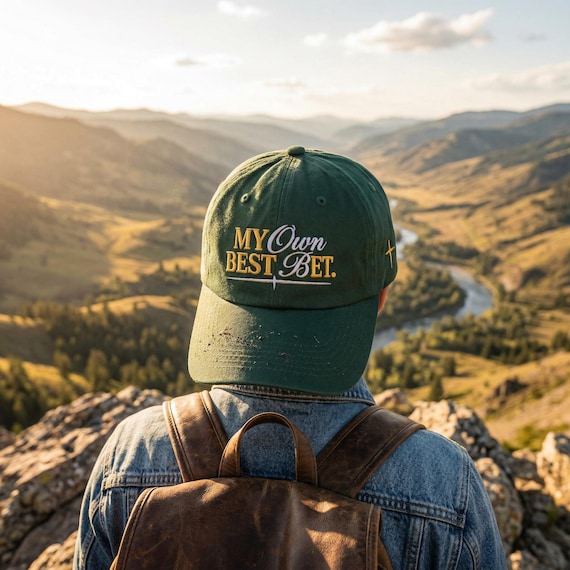 MY Own Bet Dad Cap – Embroidered Baseball Hat with Cross Detail – Faith Apparel