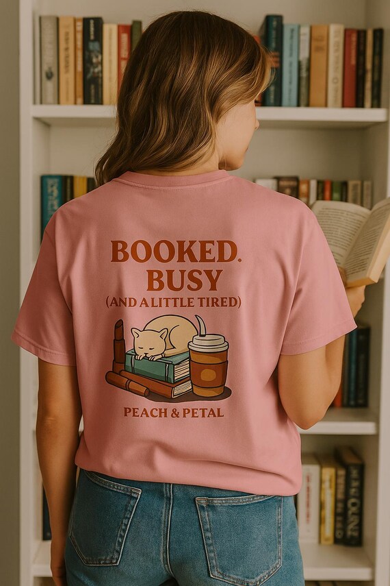 Bookish Cat T-Shirt: Cozy Reader Gift