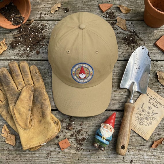 Funny Gnome Dad Hat, Embroidered Garden Humor Baseball Cap