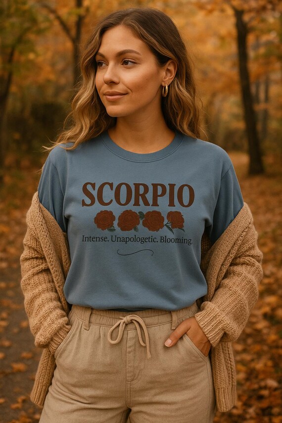 Scorpio Zodiac Shirt: Comfort Colors Tee - Gothic Cottagecore Astrology