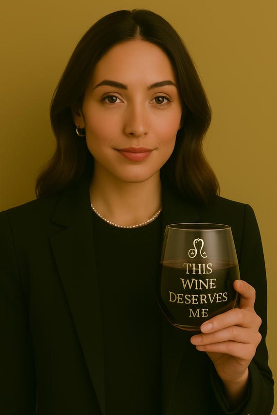 Leo Season Glass Stemless  Funny Zodiac  Astrology Birthday,  Wine Whiskey