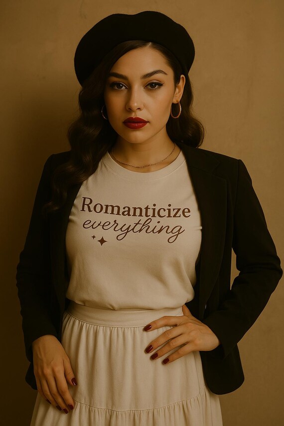Vintage Femme Fatale T-Shirt Soft Girl Aesthetic Neutral Graphic Tee Romanticize Everything Dreamy Gift for Her
