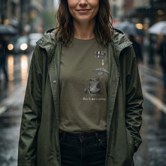 Burnout Humor T-Shirt, Introvert Frog Graphic Tee, Emotional Support Shirt, Unisex Bella+Canvas 3001