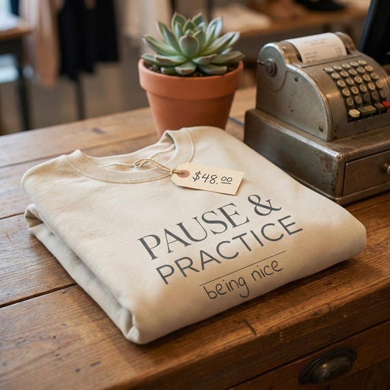 Pause & Practice Sweatshirt Personalized Self Care Crewneck