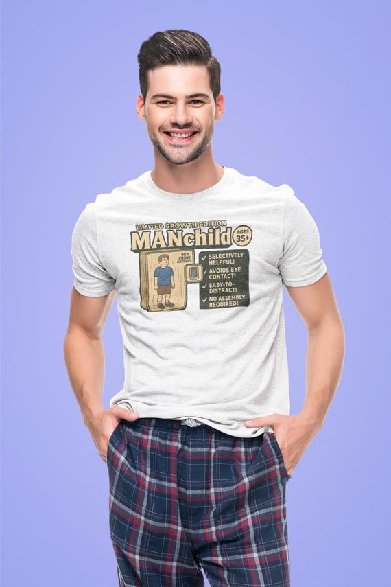 MANchild Funny Husband T-Shirt: Sarcastic Gag Gift