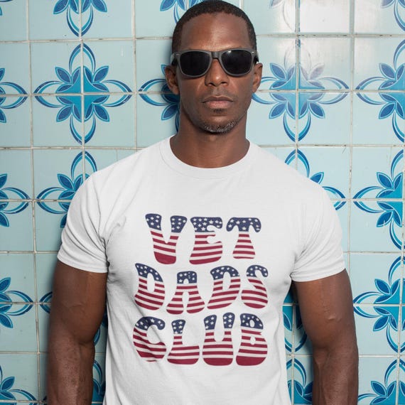 Vet Dads Club T-Shirt: Patriotic Veteran Father Tee