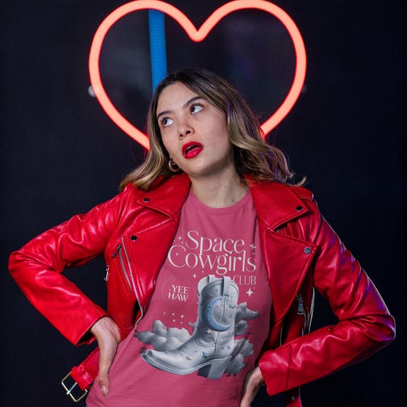 Space Cowgirls Club T-Shirt: Western Galaxy Sci-Fi Tee