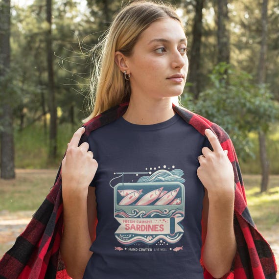 Vintage Sardine Fishing Shirt | Funny Nautical T-Shirt for Fishermen and Ocean Lovers
