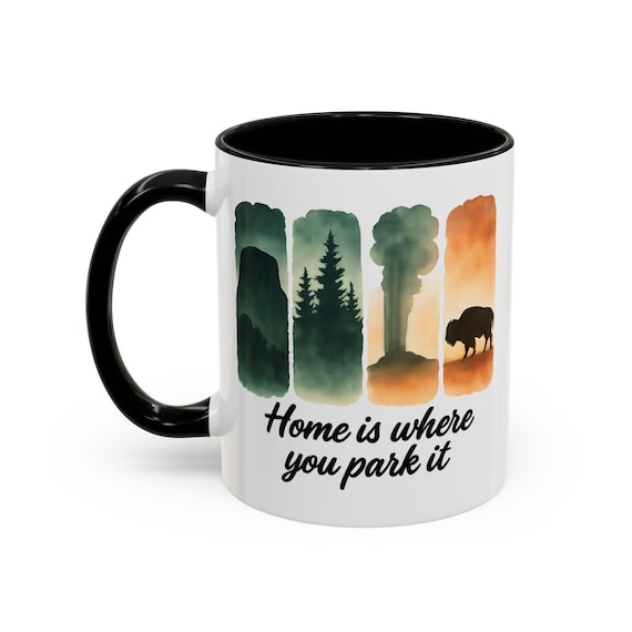 Personalized Camping Mug: "Home is Where You Park It" RV Van Life Gift