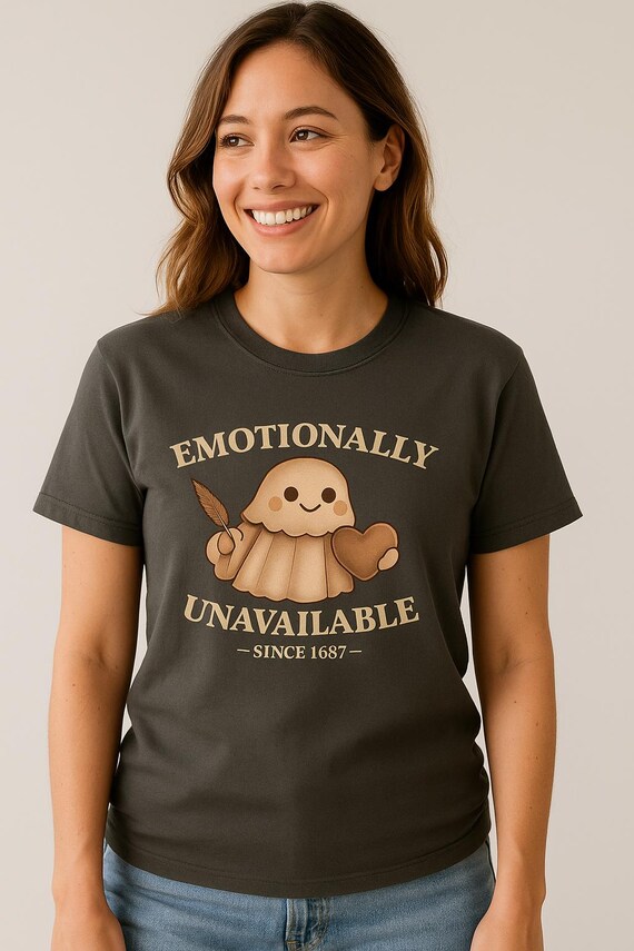 Emotionally Unavailable Ghost Comfort Colors Tee: Pastel Goth Humor