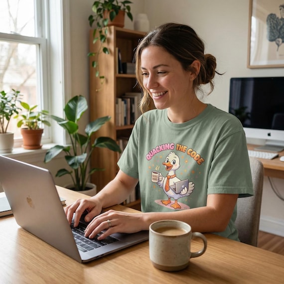 Quacking The Code Programmer Duck Shirt, Funny Coding Humor Tee