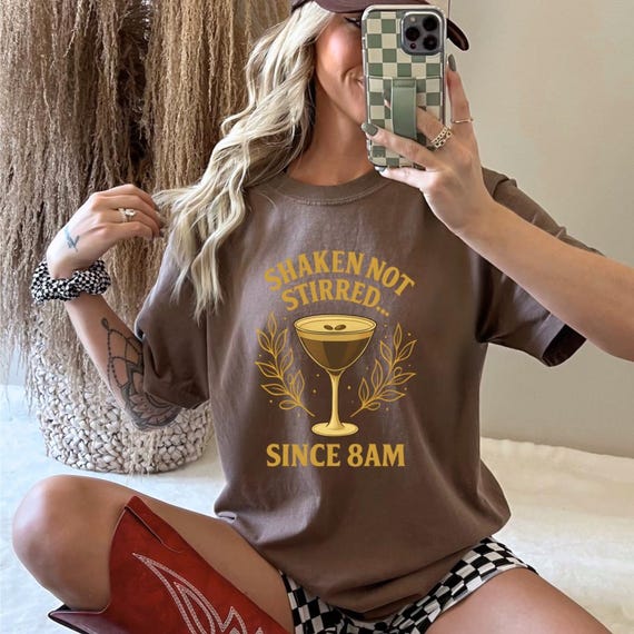 Espresso Martini T-Shirt: Shaken Not Stirred, Comfort Colors Cotton Tee