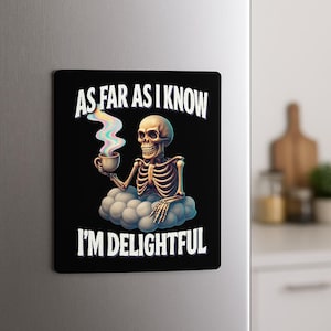 Whimsical Skeleton Magnet: Quirky Fridge Decor