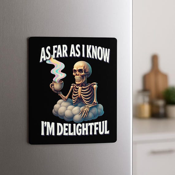 Whimsical Skeleton Magnet: Quirky Fridge Decor