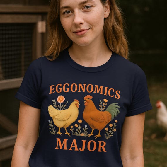 Eggonomics Chicken Lover T-Shirt: Funny Farm Tee, Cottagecore Style