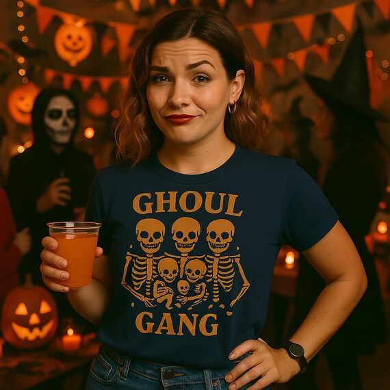 Ghoul Gang Skeleton Graphic T-Shirt - Comfort Colors Halloween Tee