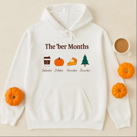 Funny Fall Hoodie: Pumpkin Spice, Coffee, Pie & Christmas Tree