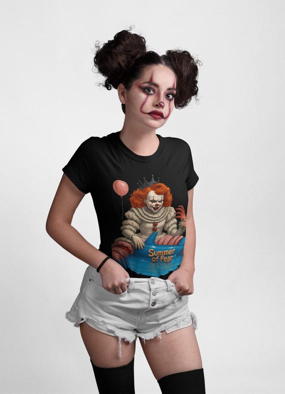 Scary Clown Graphic Tee: Summer of Fear Horror Shirt