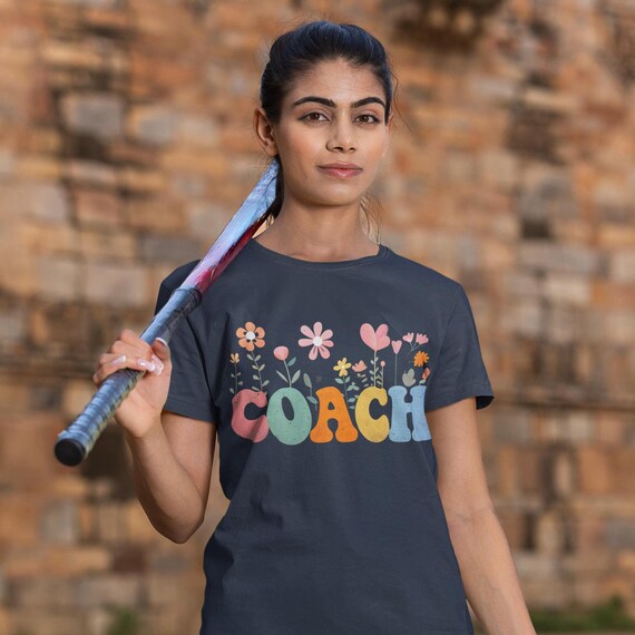 Floral Coach T-Shirt: Comfort Colors Tee, Motivational Gift