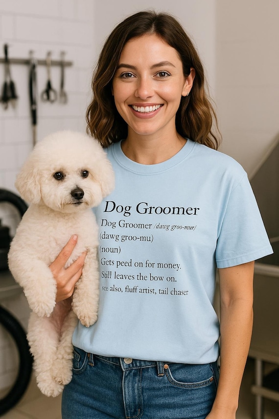 Funny Dog Groomer Comfort Colors Shirt: Fluff Artist Gift