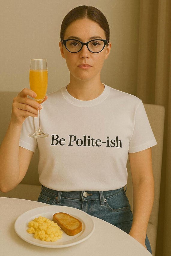 Be Polite-ish Sarcastic T-Shirt: Rude But Refined Bella+Canvas Tee