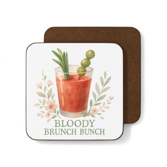 Bloody Mary Coaster: Funny Brunch Decor, Cocktail Lover Gift