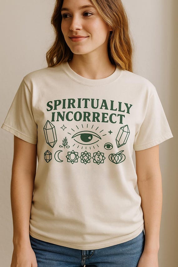 Spiritually Incorrect Comfort Colors Tee: Witchy Y2K Graphic Shirt