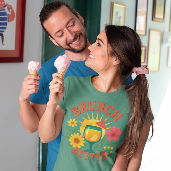 Brunch Better Comfort Colors T-Shirt: Floral Mimosa, Funny Women's Tee