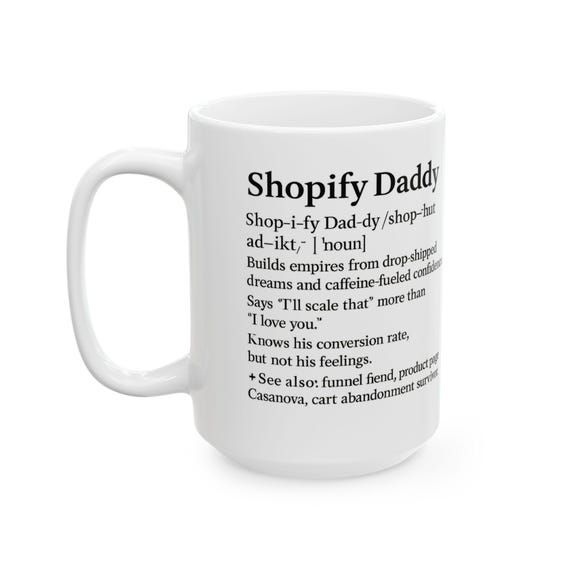Personalized Shopify Daddy Mug: Ecommerce Entrepreneur Gift