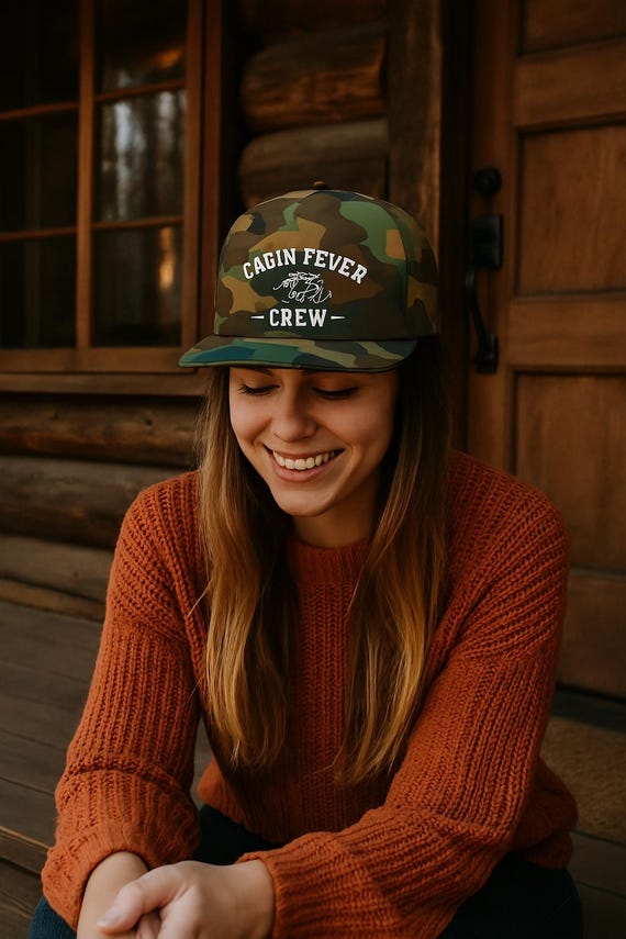 Cabin Fever Crew Trucker Hat: Rustic Bachelorette Party - Glamping Bride