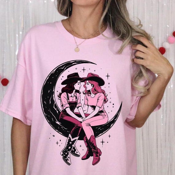 Sailor Moon Cowgirl Shirt Retro Cowgirl Western Aesthetic Boho Line Dancing Top Festival Valentine Birthday Gift for Her Moonstruck Pride