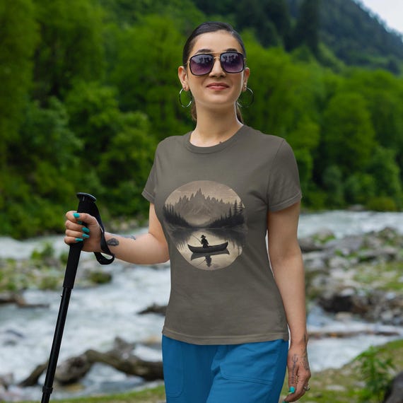 Mountain Lake Fishing Comfort Colors Tee, Nature Lover's Gift