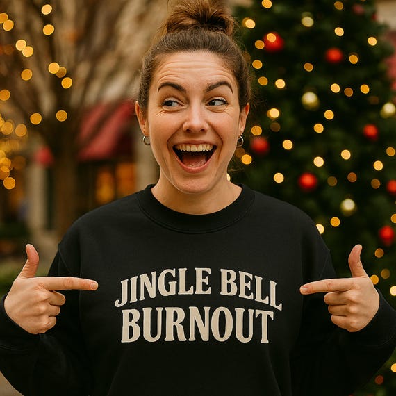 Jingle Bell Burnout Sweatshirt: Funny Sarcastic Christmas Shirt