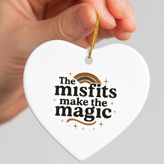 Misfits Make Magic Ceramic Ornament: Unique Christmas Tree Decoration