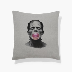 Pillow Frankenstein&#39;s Monster Woven Decorative Accent Cushion for Halloween Home Decor Gift